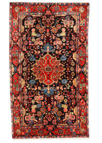  Nahavand Old Tæppe 150X258 Ægte Orientalsk Håndknyttet Mørkebrun/Mørkerød (Uld, Persien/Iran)
