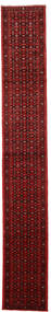  Hosseinabad Tæppe 74X390 Ægte Orientalsk Håndknyttet Tæppeløber Mørkerød/Mørkebrun (Uld, Persien/Iran)