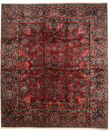  Sarough Fine Tæppe 420X485 Ægte Orientalsk Håndknyttet Rød, Brun Stort (Uld, )