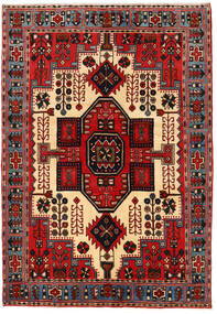 Orientalsk Nahavand Tæppe 137X197 Rød/Mørkerød (Uld, Persien/Iran)