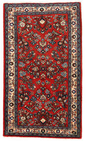  Sarough Tæppe 68X118 Ægte Orientalsk Håndknyttet Mørkebrun/Mørkerød (Uld, Persien/Iran)