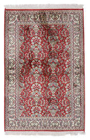  Kashmir Pure Silke Tæppe 80X122 Ægte Orientalsk Håndknyttet Lysegrå/Hvid/Creme (Silke, Indien)