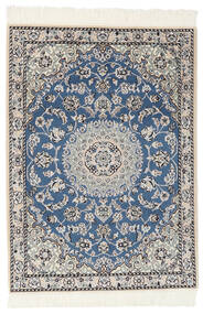  Nain 9La Tæppe 79X109 Ægte Orientalsk Håndknyttet Mørkegrå/Mørkeblå ( Persien/Iran)