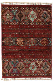  Shabargan Tæppe 84X125 Ægte Orientalsk Håndknyttet Sort/Mørkebrun (Uld, Afghanistan)