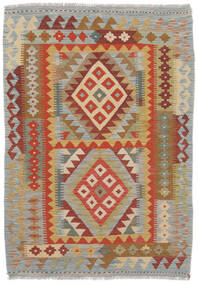 Kelim Afghan Old Style Tæppe 108X150 Ægte Orientalsk Håndvævet Mørkegrå/Mørkebrun (Uld, Afghanistan)
