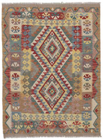  Kelim Afghan Old Style Tæppe 106X143 Ægte Orientalsk Håndvævet Mørkebrun/Mørkerød (Uld, Afghanistan)