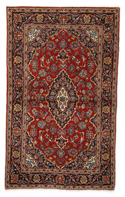  Keshan Tæppe 107X180 Ægte Orientalsk Håndknyttet Sort/Mørkebrun (Uld, Persien/Iran)