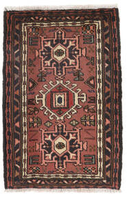  Hamadan Tæppe 69X104 Ægte Orientalsk Håndknyttet Sort/Mørkebrun (Uld, Persien/Iran)