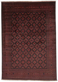  Afghan Khal Mohammadi Tæppe 244X344 Ægte Orientalsk Håndknyttet Sort/Mørkebrun (Uld, Afghanistan)