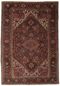  Persisk Antik Heriz Ca. 1920 Taeppe 236X336 Sort/Mørkerød 