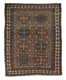  Antik Shirvan Ca. 1900 Tæppe 100X150 Ægte Orientalsk Håndknyttet Sort/Mørkebrun (Uld, Azarbaijan/Rusland)