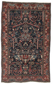  Antik Mahal Ca. 1900 Tæppe 132X210 Ægte Orientalsk Håndknyttet Sort/Mørkebrun (Uld, Persien/Iran)