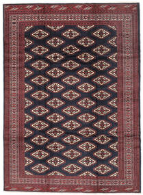  Turkaman Tæppe 208X287 Ægte Orientalsk Håndknyttet Sort/Mørkebrun (Uld, Persien/Iran)