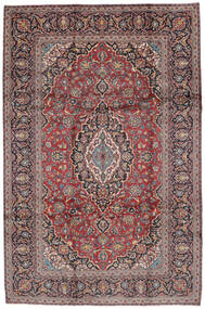  Keshan Tæppe 201X303 Ægte Orientalsk Håndknyttet Sort/Mørkebrun (Uld, Persien/Iran)