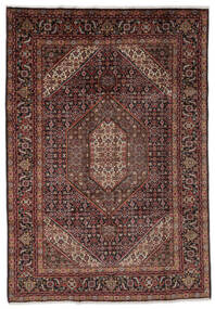  Tabriz Tæppe 205X290 Ægte Orientalsk Håndknyttet Sort/Mørkebrun (Uld, Persien/Iran)