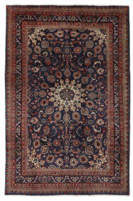  Mashad Tæppe 195X300 Ægte Orientalsk Håndknyttet Sort/Mørkebrun (Uld, Persien/Iran)