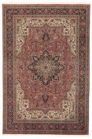  Tabriz 60 Raj Silketrend Tæppe 197X290 Ægte Orientalsk Håndknyttet Mørkebrun/Sort (Uld/Silke, Persien/Iran)