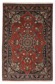  Bidjar Tæppe 140X213 Ægte Orientalsk Håndknyttet Sort/Mørkebrun (Uld, Persien/Iran)