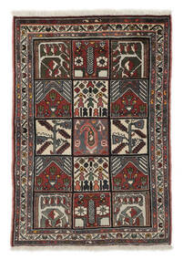  Bakhtiar Tæppe 102X151 Ægte Orientalsk Håndknyttet Sort/Mørkebrun (Uld, Persien/Iran)