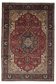  Tabriz Tæppe 208X305 Ægte Orientalsk Håndknyttet Sort/Mørkebrun (Uld, Persien/Iran)