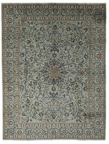  Keshan Tæppe 297X390 Ægte Orientalsk Håndknyttet Mørkegrøn/Sort/Mørkegrå Stort (Uld, Persien/Iran)