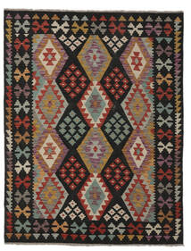  Kelim Afghan Old Style Tæppe 154X200 Ægte Orientalsk Håndvævet Sort/Brun (Uld, )