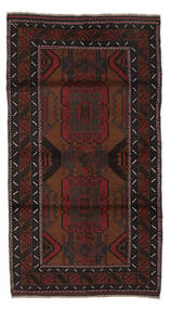 103X183 Beluch Tæppe Orientalsk Sort/Mørkerød (Uld, Afghanistan)
