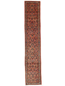 81X425 Sarough Taeppe Tæppe Ægte Orientalsk Håndknyttet Tæppeløber Mørkerød/Sort (Uld, Persien/Iran)