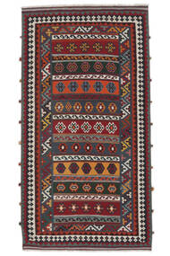 Kelim Vintage Tæppe 156X288 Ægte Orientalsk Håndvævet Sort/Hvid/Creme (Uld, Persien/Iran)