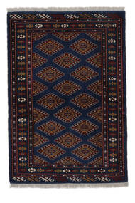  Turkaman Tæppe 107X150 Ægte Orientalsk Håndknyttet Sort/Brun (Uld, )