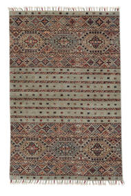  Shabargan Tæppe 99X151 Ægte Orientalsk Håndknyttet Mørkebrun/Sort (Uld, Afghanistan)