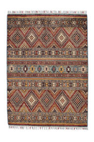  Shabargan Tæppe 105X146 Ægte Orientalsk Håndknyttet Mørkebrun/Brun (Uld, Afghanistan)