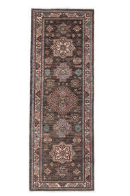 Kazak Ariana Tæppe 82X230 Ægte Orientalsk Håndknyttet Tæppeløber Sort (Uld, Afghanistan)