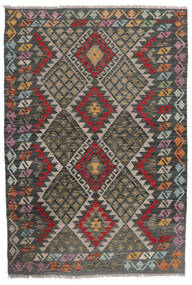  Kelim Afghan Old Style Taeppe 120X177 Sort/Mørkegrå 