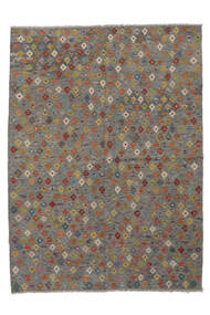  Kelim Afghan Old Style Tæppe 181X247 Ægte Orientalsk Håndvævet Mørkebrun/Sort/Hvid/Creme (Uld, Afghanistan)