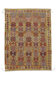  Kelim Afghan Old Style Tæppe 261X340 Ægte Orientalsk Håndvævet Brun, Mørkerød Stort (Uld, )