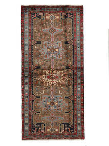  Hamadan Tæppe 99X215 Ægte Orientalsk Håndknyttet Mørkebrun/Sort (Uld, Persien/Iran)