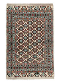  Turkaman Tæppe 133X200 Ægte Orientalsk Håndknyttet Hvid/Creme/Sort (Uld, Persien/Iran)