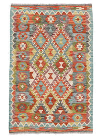  Kelim Afghan Old Style Tæppe 98X150 Ægte Orientalsk Håndvævet Hvid/Creme/Mørkegrøn (Uld, Afghanistan)
