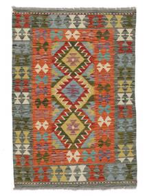  Kelim Afghan Old Style Tæppe 97X138 Ægte Orientalsk Håndvævet Mørkegrøn/Hvid/Creme (Uld, Afghanistan)