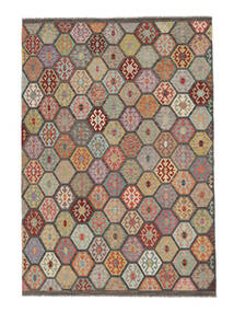 Kelim Afghan Old Style Tæppe 247X352 Ægte Orientalsk Håndvævet Brun, Mørkegul (Uld, )