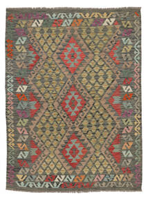  Kelim Afghan Old Style Tæppe 149X195 Ægte Orientalsk Håndvævet Mørkebrun/Mørkegrøn (Uld, Afghanistan)