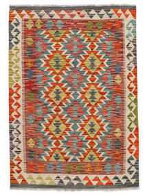  Kelim Afghan Old Style Tæppe 100X144 Ægte Orientalsk Håndvævet Mørkebrun/Rust (Uld, Afghanistan)