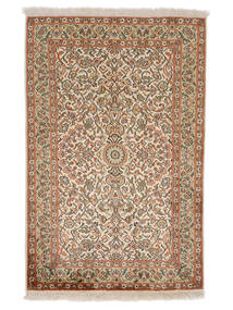  Kashmir Pure Silke Tæppe 72X128 Ægte Orientalsk Håndknyttet Mørkebrun/Brun (Silke, Indien)