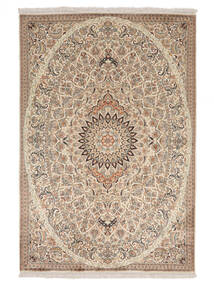  Kashmir Pure Silke Tæppe 128X188 Ægte Orientalsk Håndknyttet Brun/Mørkebrun (Silke, Indien)