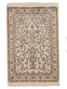  Kashmir Pure Silke Tæppe 64X96 Ægte Orientalsk Håndknyttet Mørkebrun/Brun (Silke, Indien)