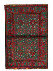  Kunduz Tæppe 101X152 Ægte Orientalsk Håndknyttet Sort/Mørkegrøn (Uld, Afghanistan)