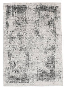  161X231 Wool/Bambusilk Loom - Indo Tæppe Grå/Mørkegrå Indien 