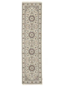  Nain Indisk Tæppe 81X330 Ægte Orientalsk Håndknyttet Tæppeløber Mørkegrå/Mørkebrun ( Indien)