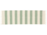 Cotton stripe Taeppe - Mintgrøn